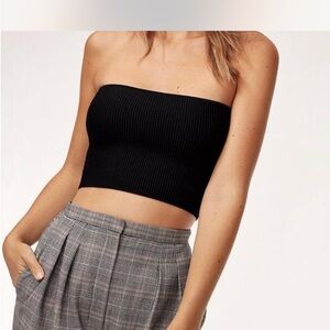 Aritzia Babaton cropped tube top - black - size medium - perfect condition